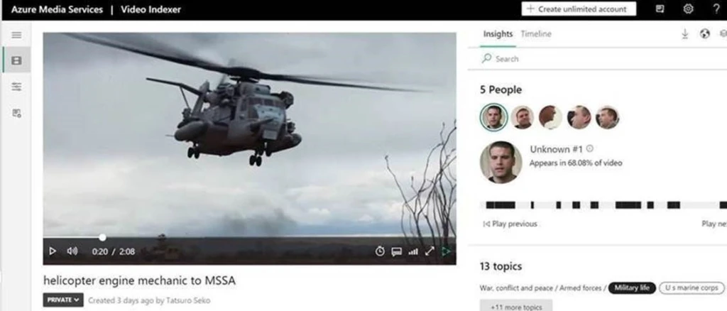 Video Indexer の図