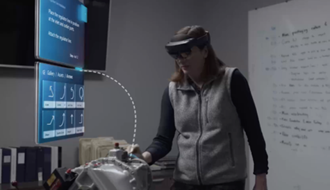 HoloLens 2 を用いた作業指示イメージ