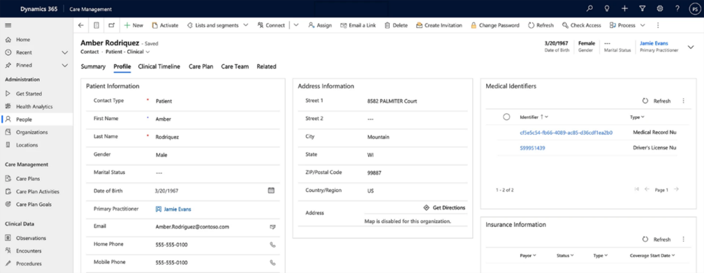 患者の診療以外の情報ビュー