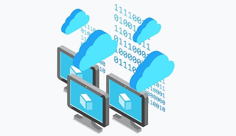 Illustration von Devices die Daten in die Cloud übermitteln.
