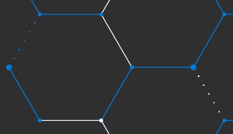 Hexagons auf grauem Hintergrund