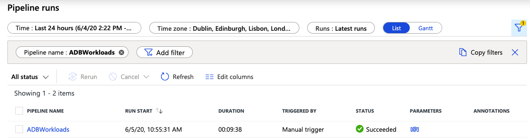 The estimated duration with instance pools