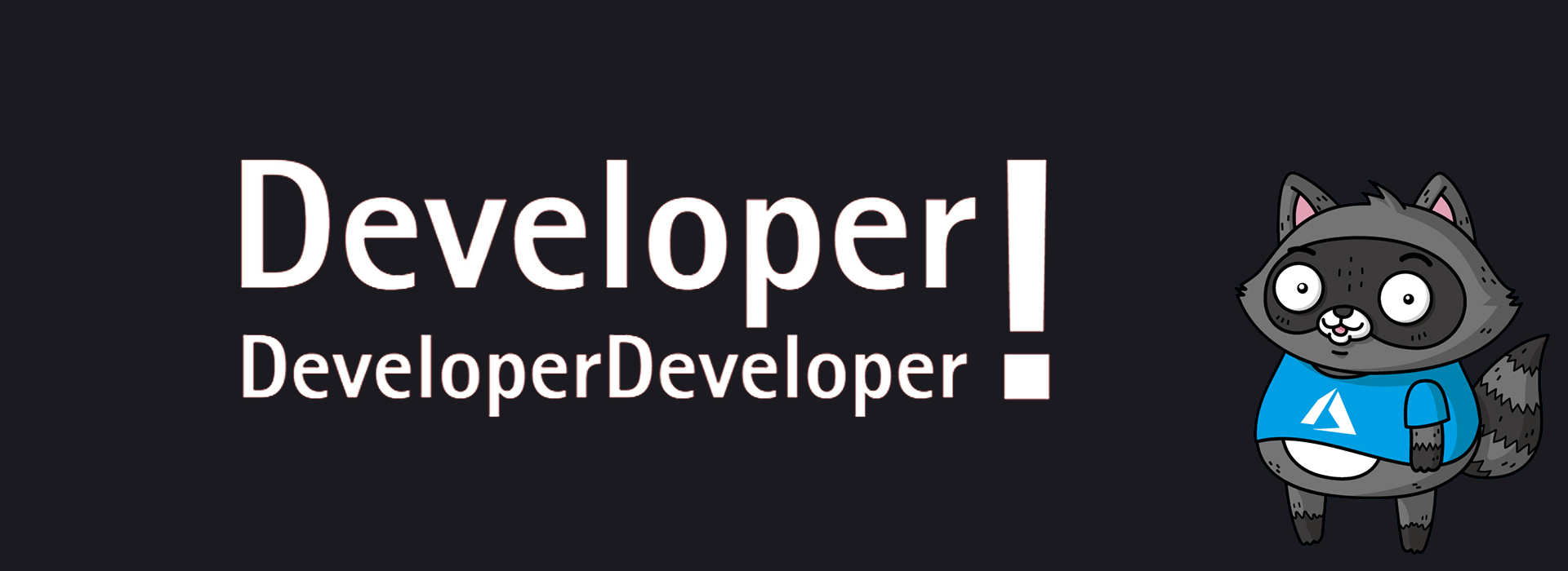 The DDD logo next to an illustration of Bit the Raccoon.