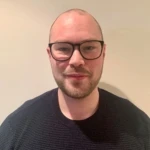 a man wearing glasses