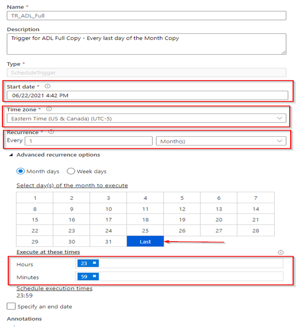 A screenshot showing the date and timezone functions for the full backup