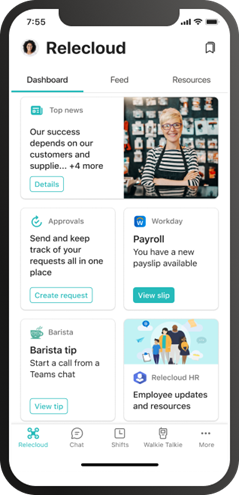 Viva Connections mobile screenshot.