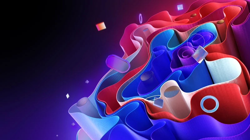 Graphic image of waves and shapes