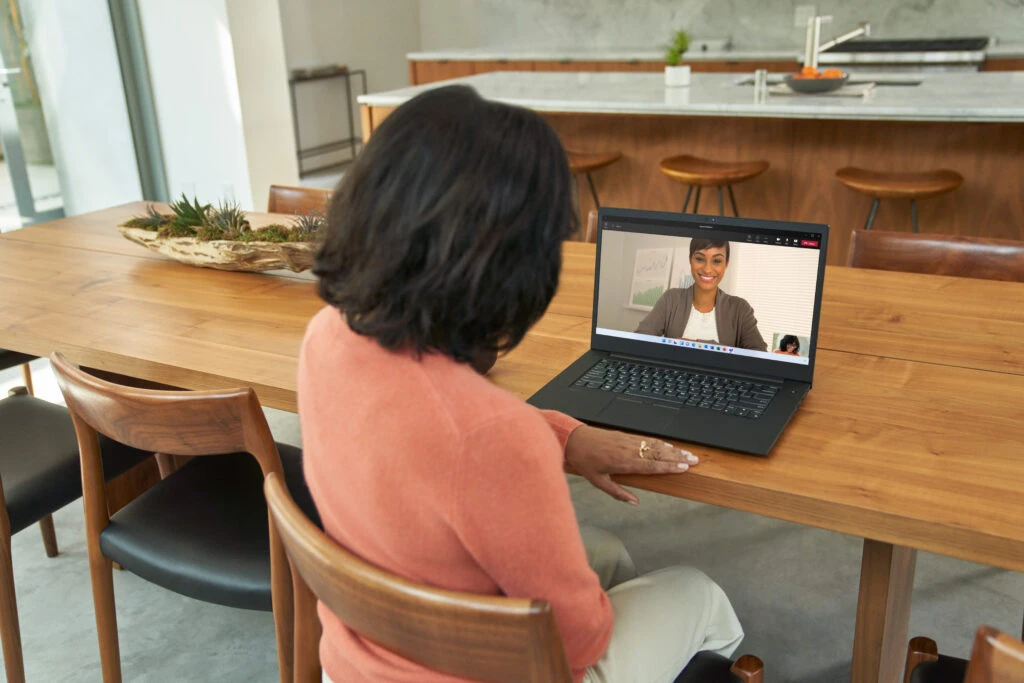 A person on a telehealth call with doctor