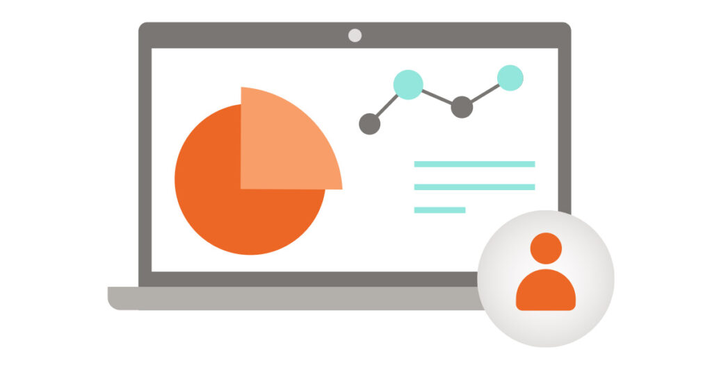 A graphic or a person accessing data