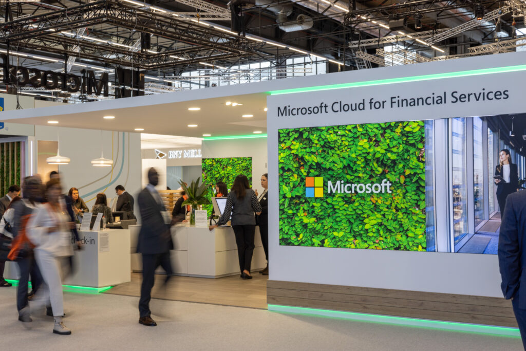 Microsoft stand at Sibos.