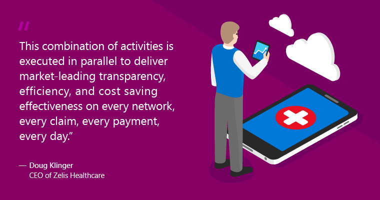 The combination of activities is executed in parallel to deliver market-leading transparency, efficiency, and cost saving effectiveness on every network, every claim, every payment, every day. -Doug Klinger