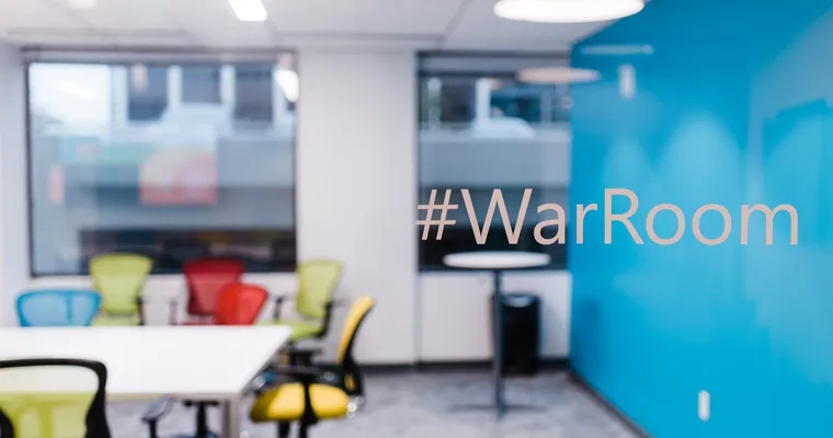 Conference room, "#WarRoom"