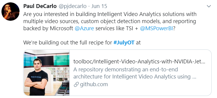screenshot of Paul DeCarlo's tweet