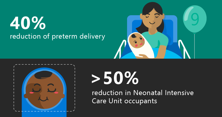 Women holding a baby