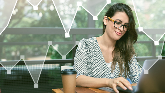 woman working on her laptop