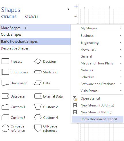 Show Document Stencil