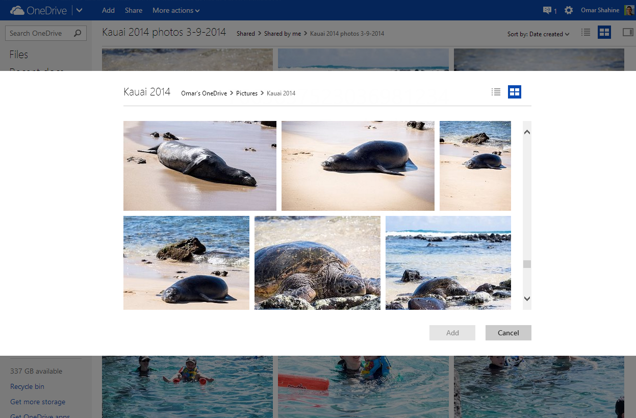 Add new items to previously shared collections