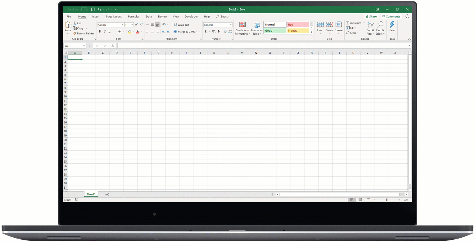 An animated image shows Ideas in Excel.