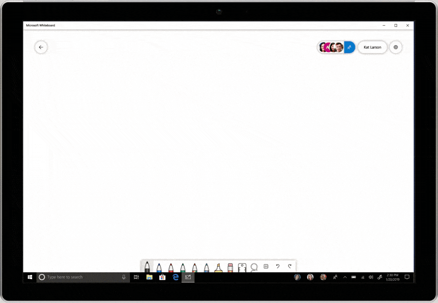 Animated screenshot of an ink grab in Microsoft Whiteboard. Animated screenshot of an ink grab in Microsoft Whiteboard.