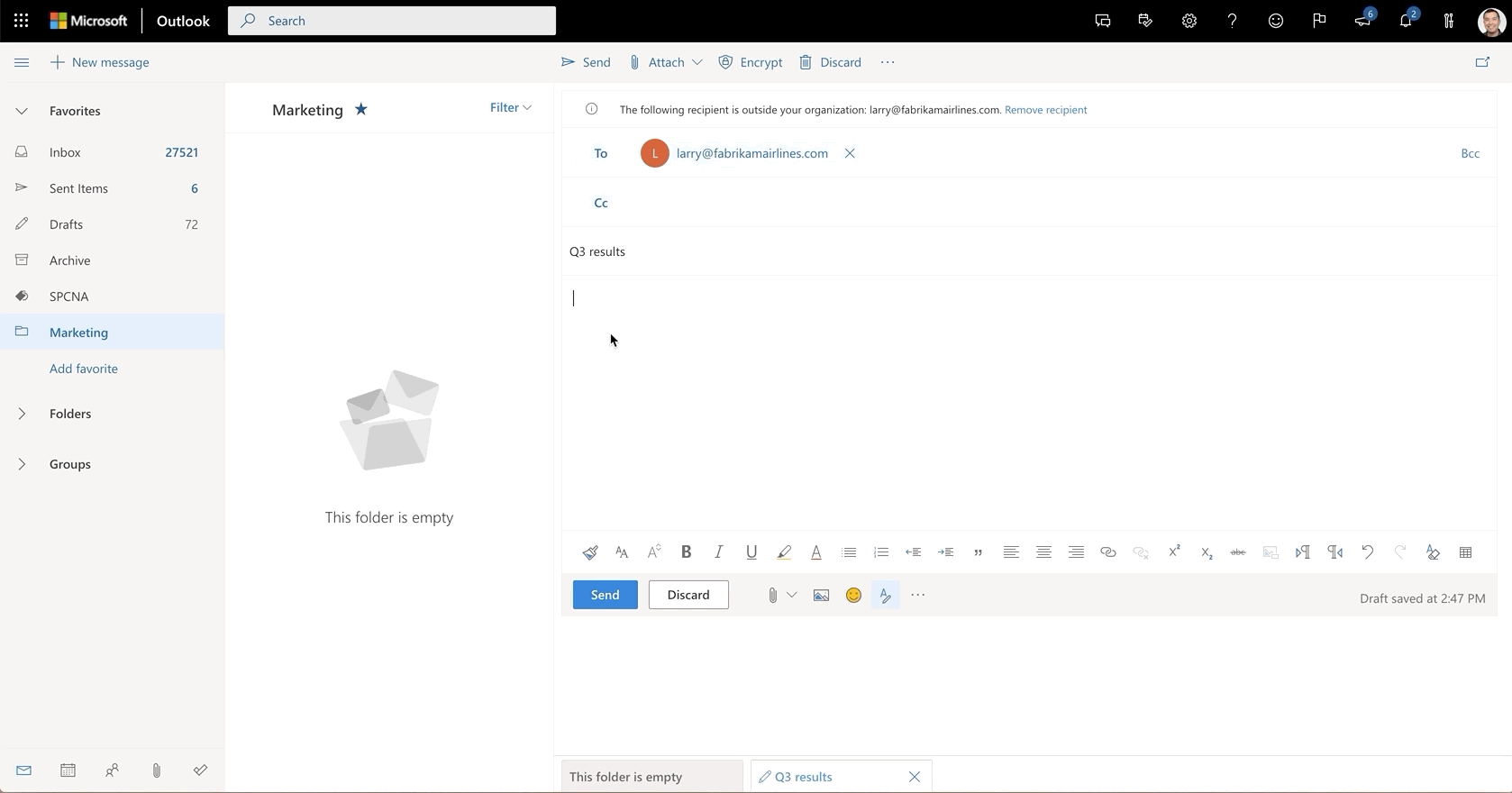 Animated image of a file shared in Outlook. Animated image of a file shared in Outlook.