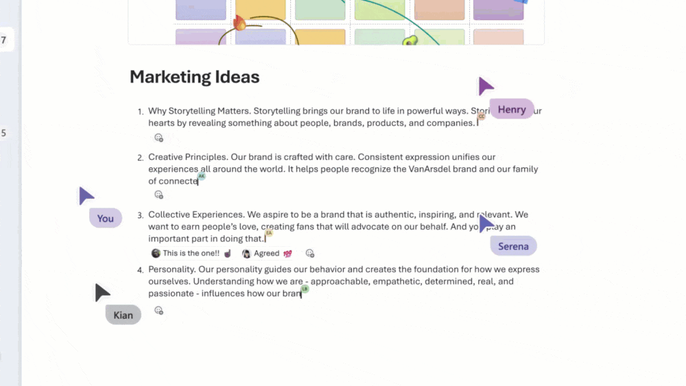 Microsoft Editor with Context IQ suggests a relevant file, document, or person you may want to include based on similar subjects or because you’ve created or worked on them before.