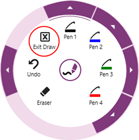 the "exit draw" thumbnail circled in red