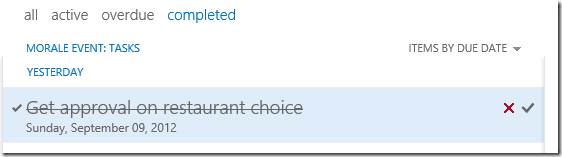 completed task crossed out