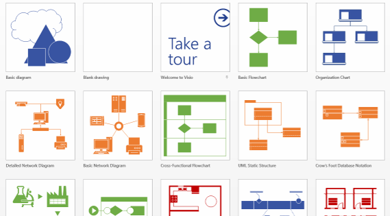 Visio 2013 start experience