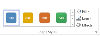 Visio shape styles gallery