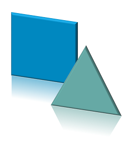 Visio shapes with reflection, bevel and 3D rotation