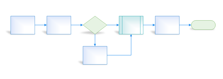 Visio shapes with reflection