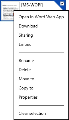 Attachment dropdown menu