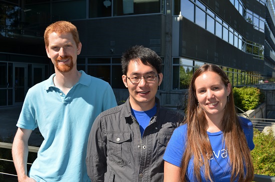 Group photo of three people