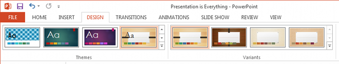 PPT Design menu