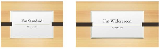 standard vs widescreen visual examples: introduction page