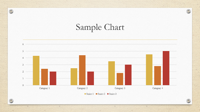 Another Bamboo theme style showing sample chart in different colors