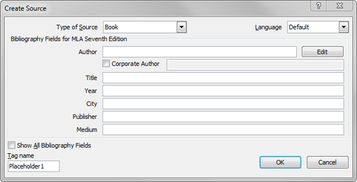 Image of Create Source dialog box