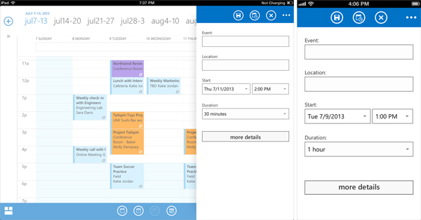 adding a new event to the outlook calendar