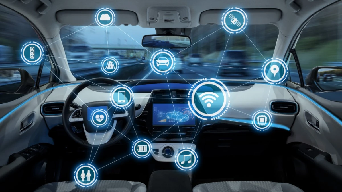 Image of car and icons