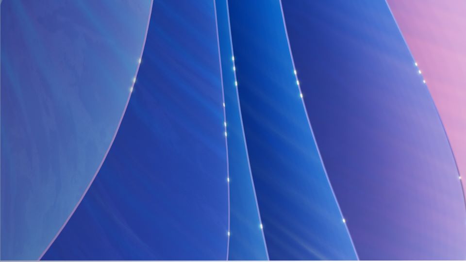 A decorative blue, purple, and pink background pattern.