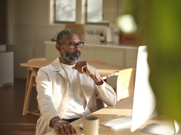a man sitting at a table