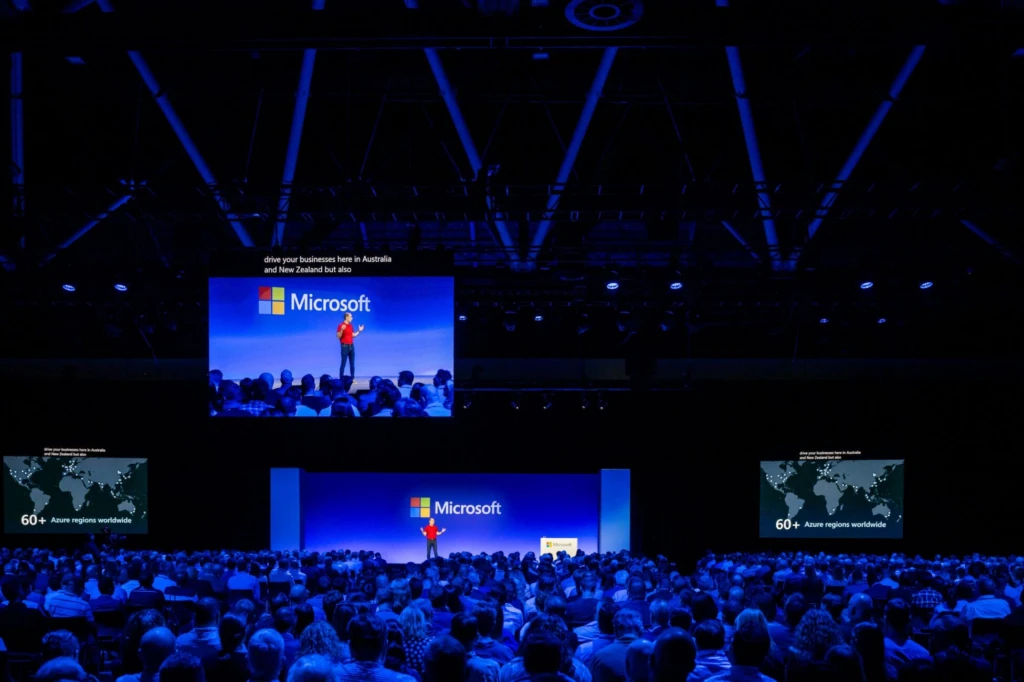 A presentation during the Microsoft AI Tour stop in Sydney Australia