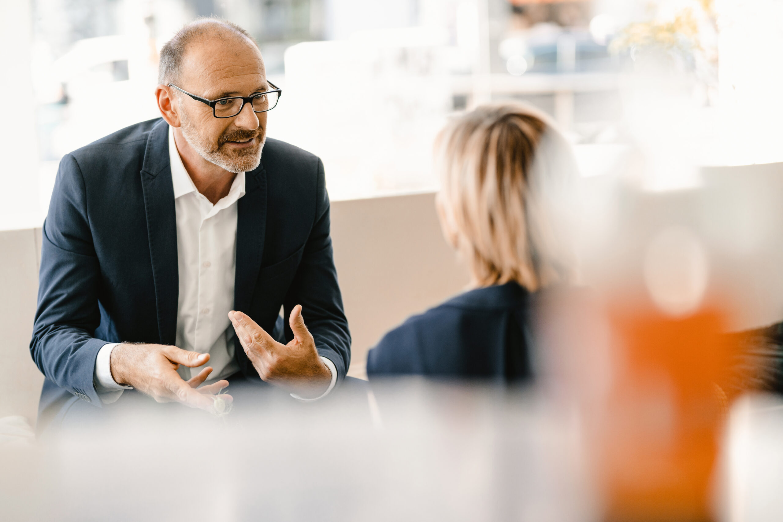 Businessman having a meeting with a client