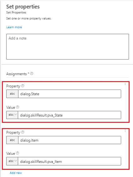 Get outputs from a Power Virtual Agents bot skill's topic in Composer