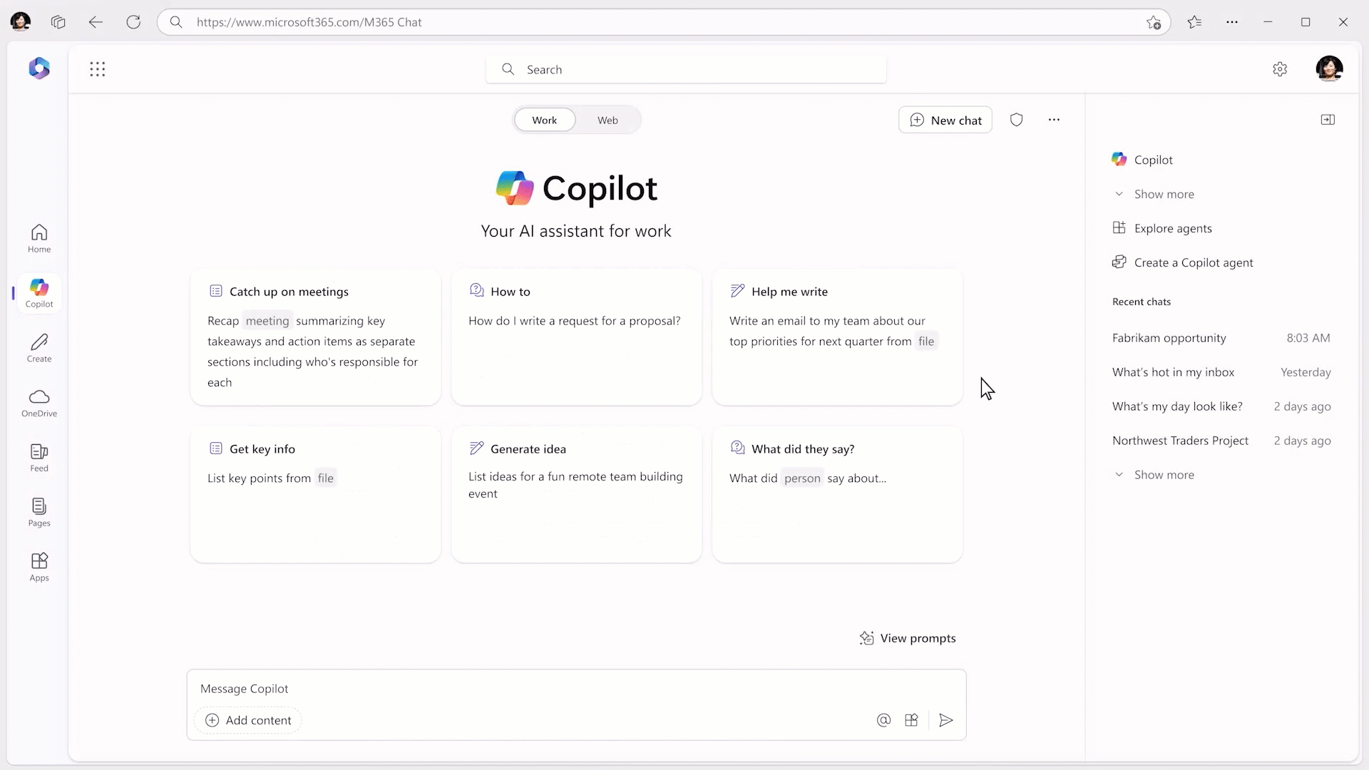 A GIF that shows the embedded builder pane in Copilot Studio.
