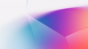 Abstract cube with spectrum