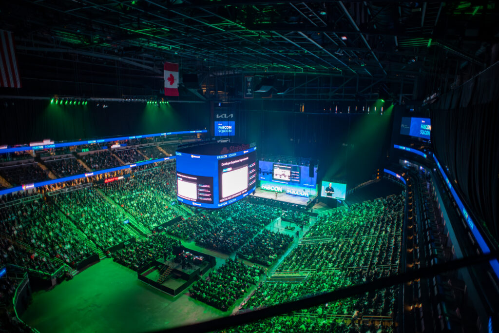 Bird's eye view of Fab Con and S Q L Con 2026.