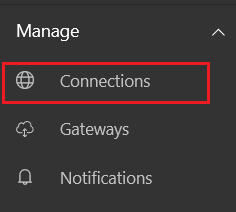 connections tab