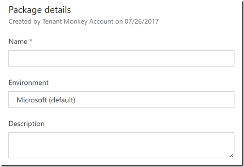 name and description field
