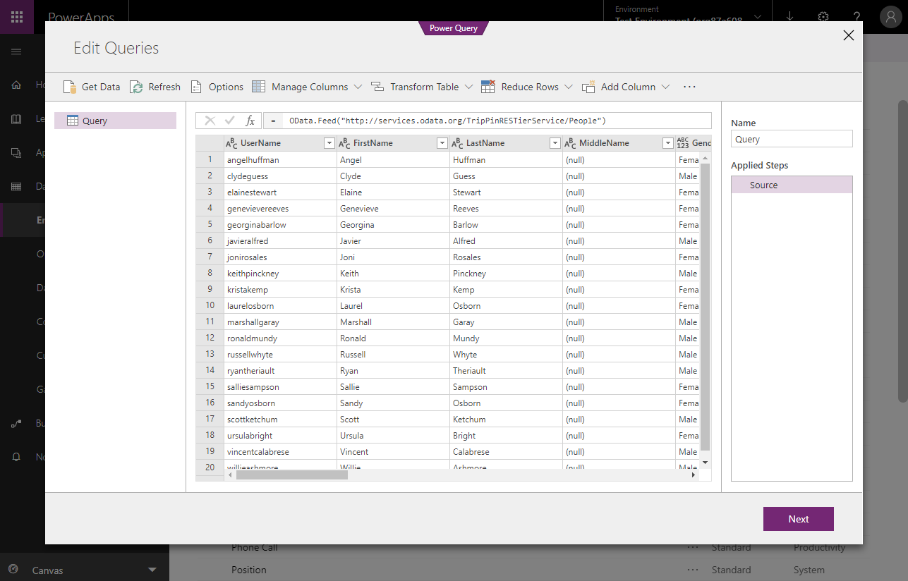 Power Query Transformation